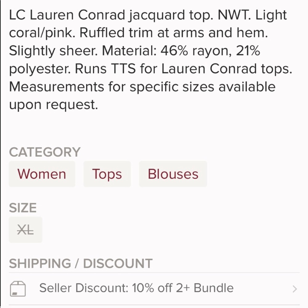 LC Ruffled Top - Picture 5 of 5